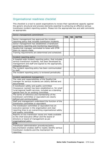 Serious Transfusion Incident Reporting - International ...