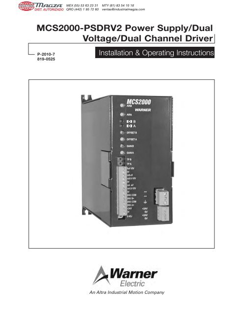 MCS2000-PSDRV2 Power Supply/Dual Voltage/Dual Channel Driver