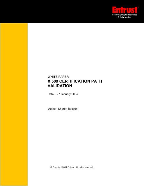 X.509 Certification Path Validation - Entrust