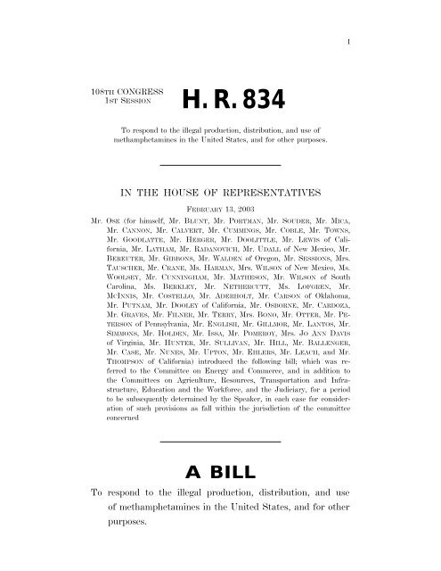 The CLEAN-UP Act (H.R. 834) - Drug Policy Alliance