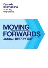 ANNUAL REPORT 2012 - Dyslexia International