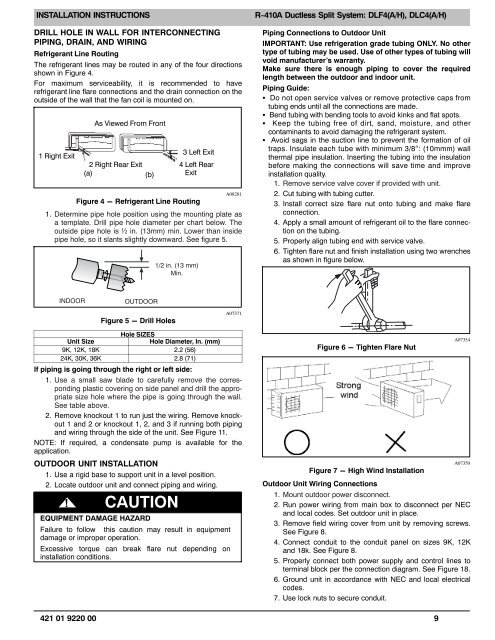 INSTALLATION INSTRUCTIONS Râ410A Ductless Split System Air ...