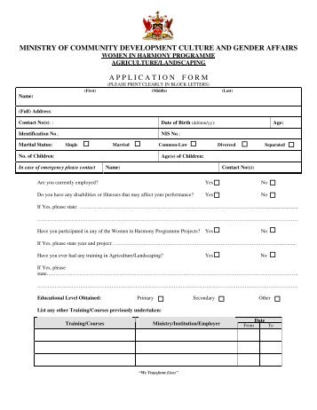 Application form for Agriculture