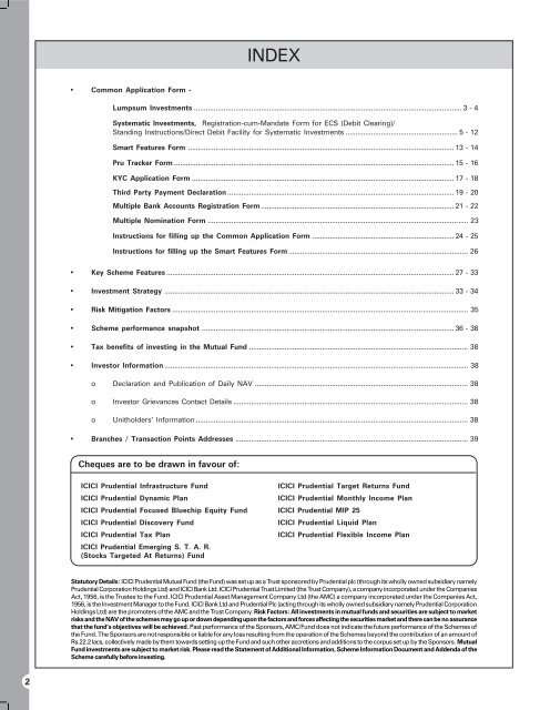 Key Information Memorandum & Common Application Form Key ...