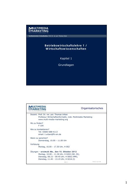 BWL1/WiWi-Teil1 - Professur Wirtschaftsinformatik, insb. Multimedia ...