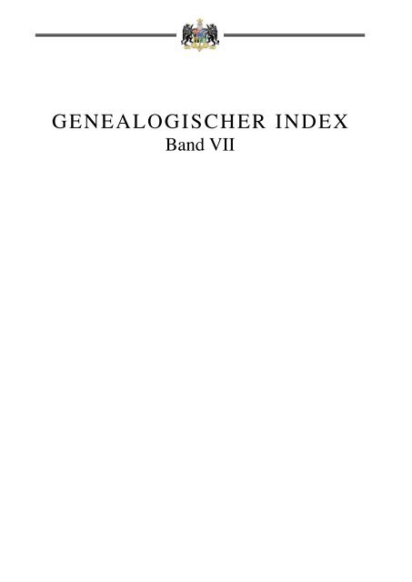 GENEALOGISCHER INDEX - Münchner Wappen-Herold