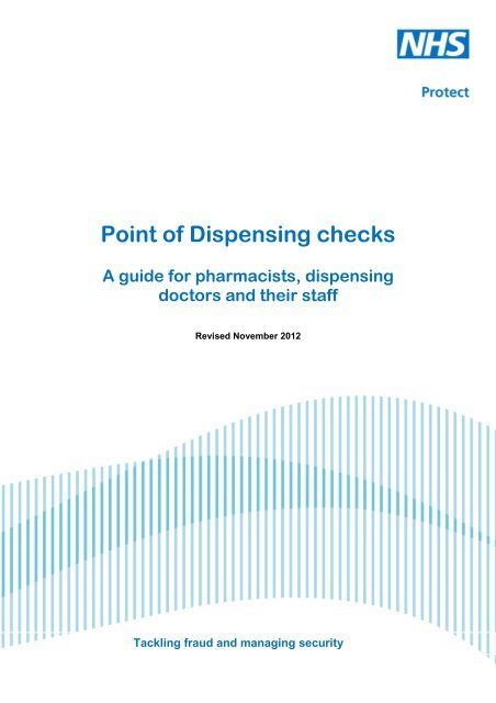 Point Of Dispensing Checks Nhs Business Services Authority