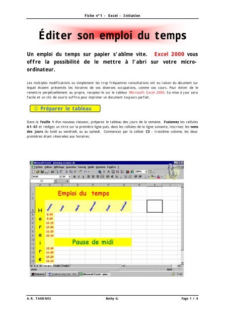 Excel Exercice 1