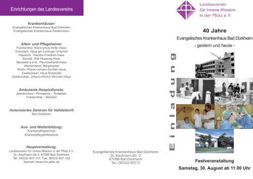 40 Jahre Landesverein Fur Innere Mission In Der Pfalz Ev