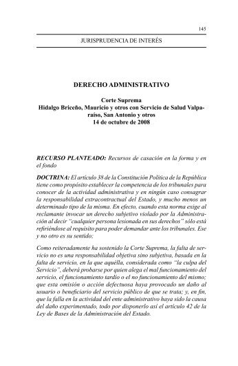 Corte Suprema. Hidalgo BriceÃ±o, Mauricio y otros con Servicio de ...