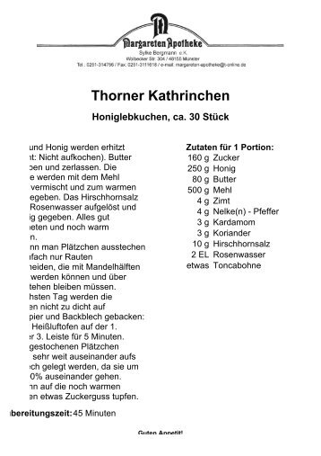 Thorner Kathrinchen - Margareten-Apotheke