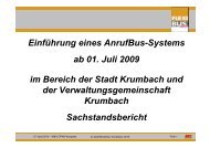 Ei füh i A fb S t Einführung eines Anrufbus-Systems b 01 J li 2009 ...