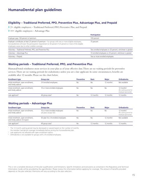 HumanaDental Advantage Plus plans - Resource Brokerage