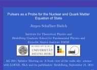 Pulsars as a probe for the nuclear and quark matter equation of state