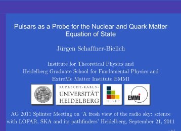 Pulsars as a probe for the nuclear and quark matter equation of state