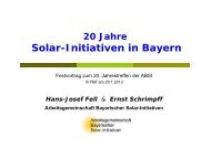 20 Jahre Solarinitiativen in Bayern - Arbeitsgemeinschaft ...