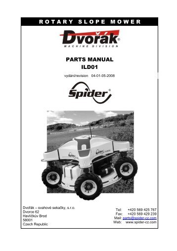 rotaryslopemower parts manual ild01 - Special Maskiner A/S