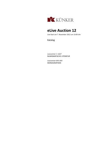 eLive Auction 12 - KÃ¼nker eLive Auction