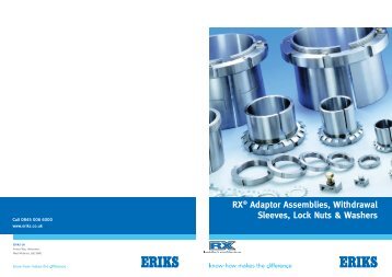 RX Adaptors & Withdrawal Sleeve Catalogue - 2.25MB - Eriks UK