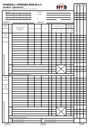 HVB Spielbericht - Handball-Verband Berlin