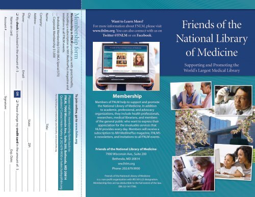 to download a pdf of our brochure - Friends of the National Library of ...