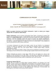 communique de presse - KOAN