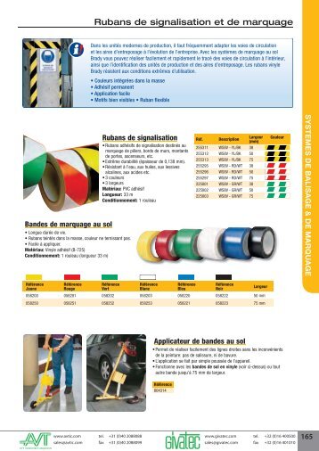 Rubans de signalisation et de marquage