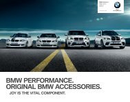 BMW PERFORMANCE. ORIGINAL BMW ACCESSORIES.