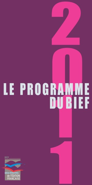 Téléchargez le programme 2011 du BIEF