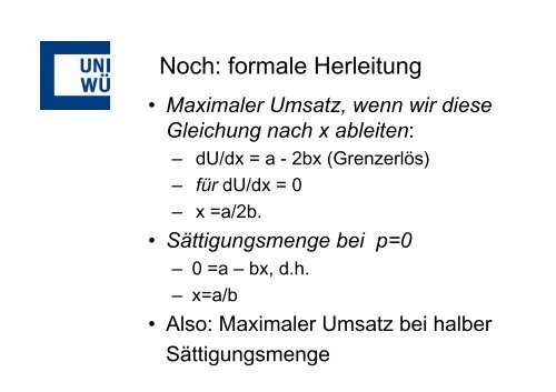 Kapitel 6 Formale Ableitung der individuellen Nachfragekurven fÃƒÂ¼r ...