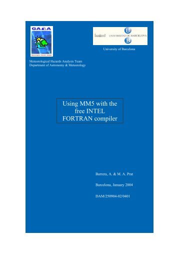 Using M M 5 with the free INTEL FORTRAN compiler