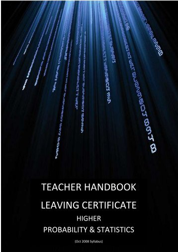 TEACHER HANDBOOK LEAVING CERTIFICATE - Project Maths