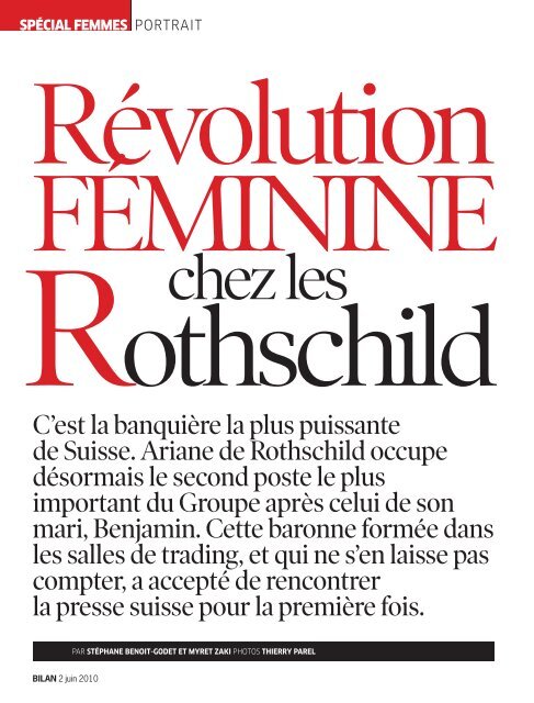 Interview exclusive de la Baronne Benjamin de Rothschild dans le ...