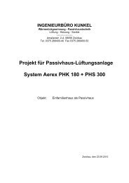 Musterplanung Passivhaus mit Aerex PHK 180 und PHS 300