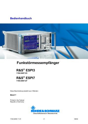 FunkstÃ¶rmessempfÃ¤nger - Rohde & Schwarz