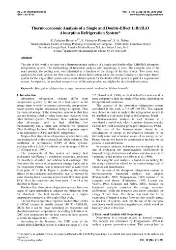 Thermoeconomic Analysis of a Single and Double-Effect LiBr ... - Nipe