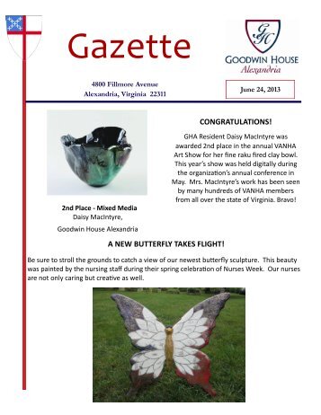 congratulations! a new butterfly takes flight! - Goodwin House