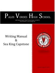 Writing Manual & Sea King Capstone - Palos Verdes High School