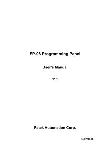 FP-08 manual - FATEK