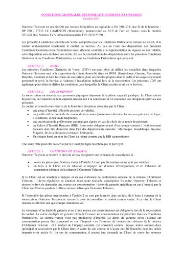 CONDITIONS GENERALES DES FORFAITS ... - Poisson Bouge