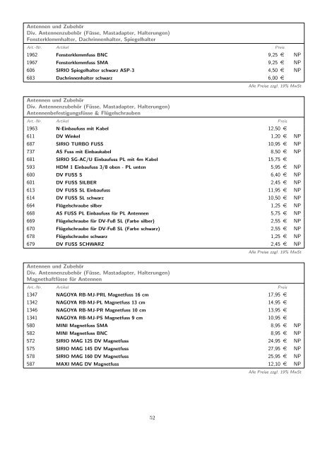 Aktuelle Fachhandels-Preisliste herunterladen - Maas