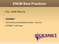 ENUM Best Practices - cesnet