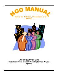 Non Government Organisation (NGO) Manual - State Innovations in ...