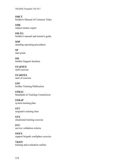 TRADOC Pamphlet 350-