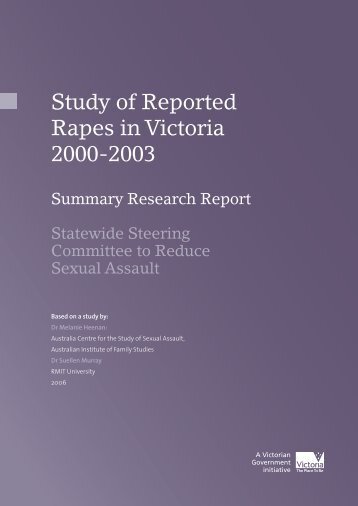 Study of reported rapes in Victoria - 2000-2003 (PDF 447.9 KB)