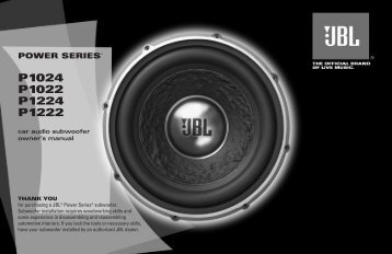 Owners Manual - JBL.com