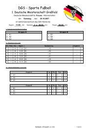 Kompletter Turnierplan - DGS-Fußball.de