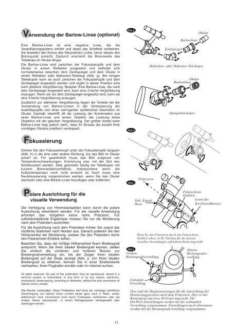 BEDIENUNGSANLEITUNG - APM Telescopes