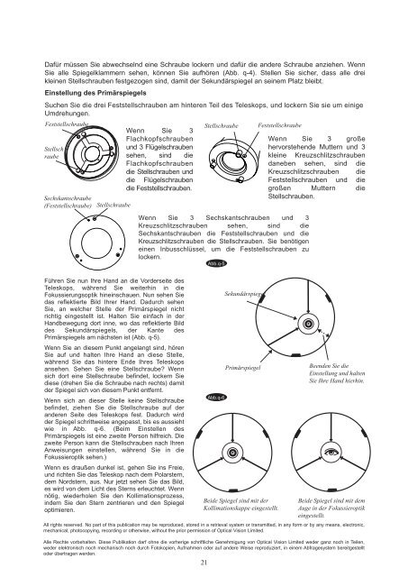 BEDIENUNGSANLEITUNG - APM Telescopes