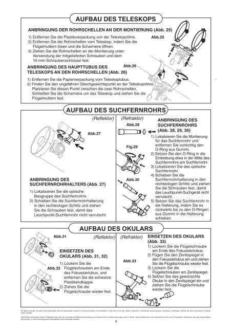 BEDIENUNGSANLEITUNG - APM Telescopes